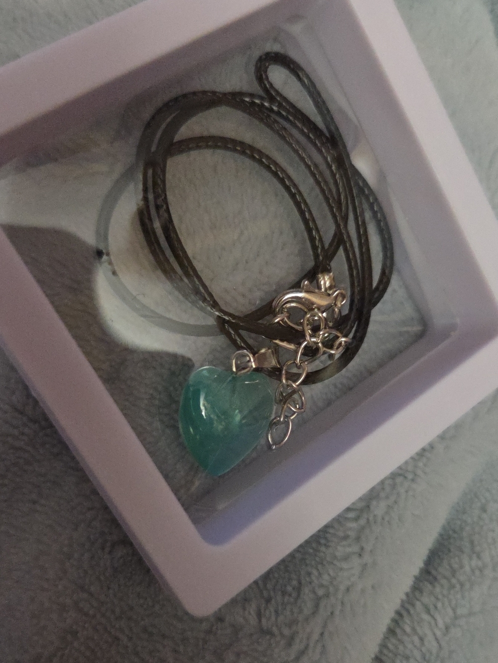 Blue Heart Pendant Necklace - Women Jewelry In Case NWOT